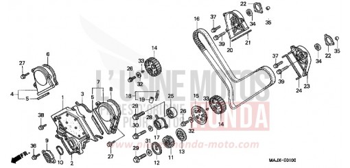 ABDECKUNG, VORNE/STEUERRIEMEN ST1100AX de 1999